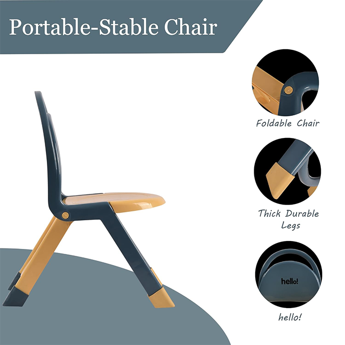 Foldable chair side view showing thick durable legs and stable folding mechanism Qatar