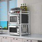 Kitchen microwave oven rack featuring a stable microwave oven shelf and stand, neat storage by Homesouq Qatar