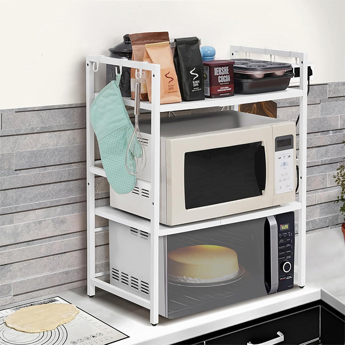 Durable microwave oven rack designed as a microwave oven shelf and stand to save space, Homesouq Qatar