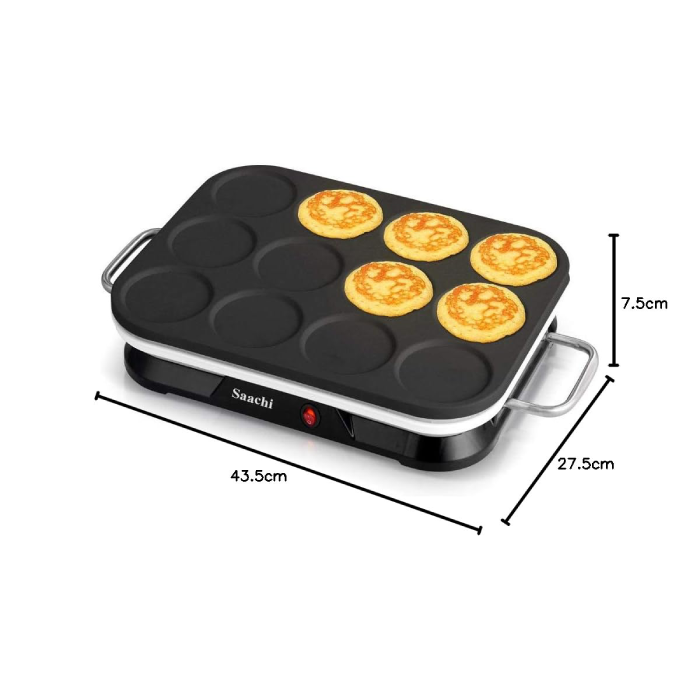 Saachi pancake and mini crepe maker on kitchen counter styled with breakfast setup Qatar 