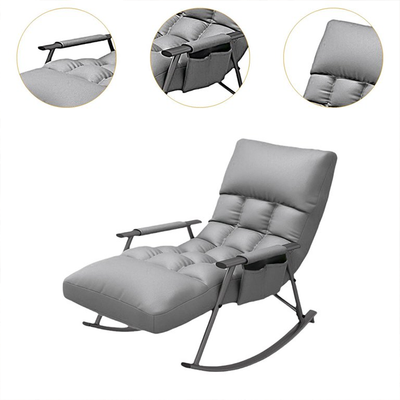 Rocking chair with extended footrest and ergonomic padded seat design Qatar