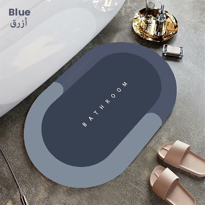 Super Absorbent Quick-drying Non-slip Bathroom Floor Mat blue