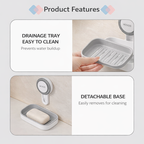 Ecoco soap holder removable drainage tray showing easy cleaning feature for bathroom appliances in Qatar