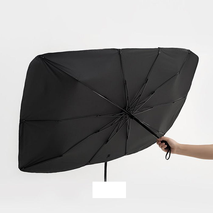 Thermal Insulation Anti-falling Car Sun Shade Foldable Umbrella black