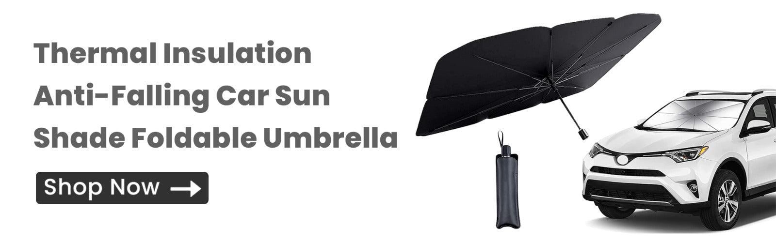 Thermal Insulation Anti falling Car Sun Shade Foldable Umbrella