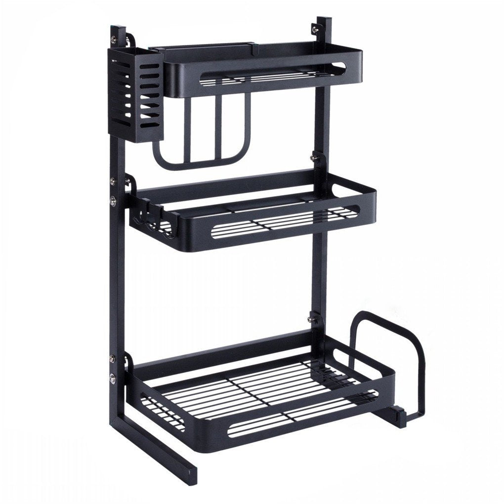 Stainless Counter Top Rack 3 Tier Kitchen Countertop Stainless Steel Spice Rack – Home Souq