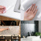 Transparent Kitchen Oil Proof Self Adhesive Wallpaper, Clear Glossy Film Covering 