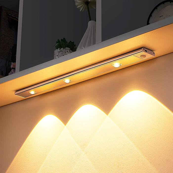 USB Rechargeable LED Motion Sensor Cabinet Light - Upgrade Under Cabinet Light Dimmable Light 40cm