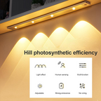 USB Rechargeable LED Motion Sensor Cabinet Light - Upgrade Under Cabinet Light Dimmable Light photosynthetic efficiency