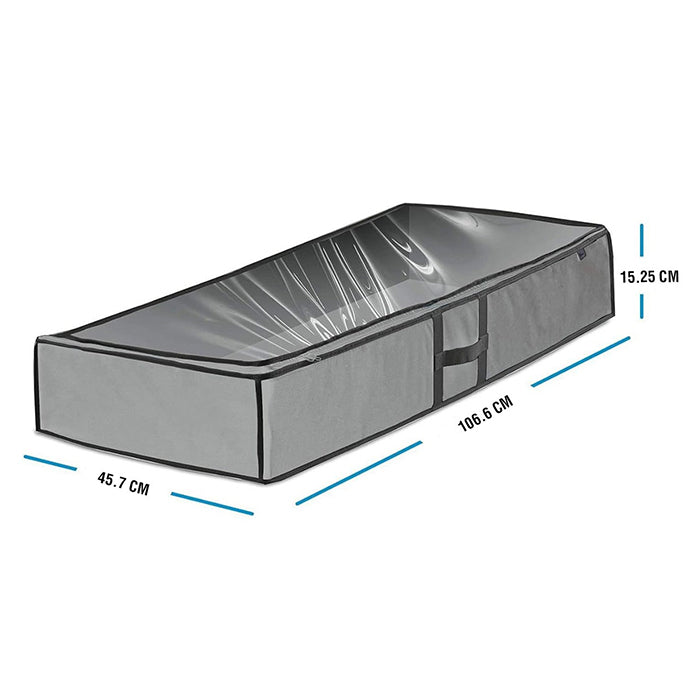 Underbed Storage Organizer Bags For Blankets, Comforter, Clothing, Shoes dimensions