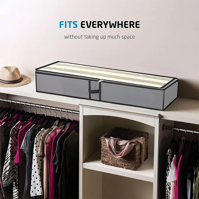 Underbed Storage Organizer Bags For Blankets, Comforter, Clothing, Shoes fits everywhere