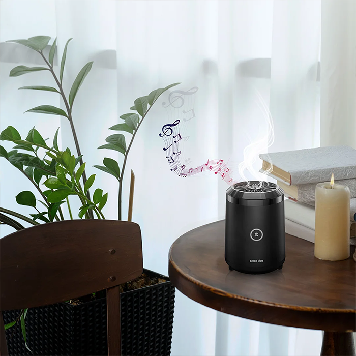 Green Lion Mini Bakhour Pro With Quran Speaker - Black