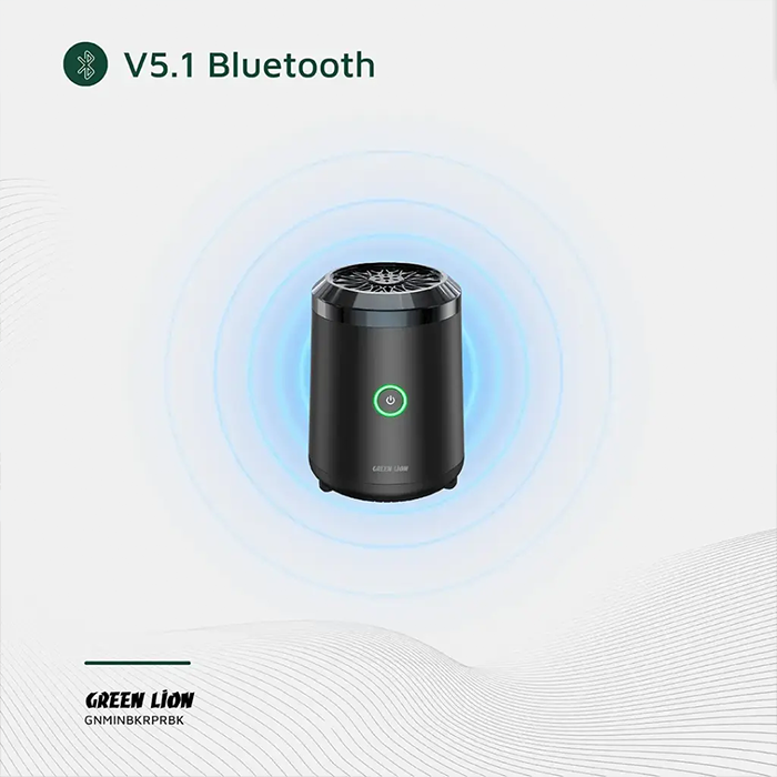 Green Lion Mini Bakhour Pro With Quran Speaker - Black