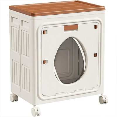 Space-Saving Clothes Storage Box with Lid and Rolling Wheels