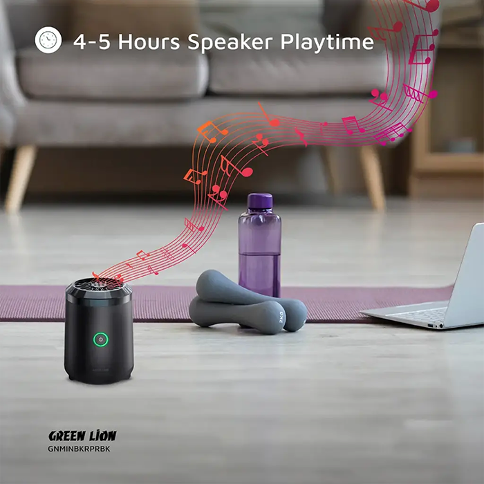 Green Lion Mini Bakhour Pro With Quran Speaker - Black