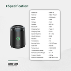 Green Lion Mini Bakhour Pro With Quran Speaker - Black