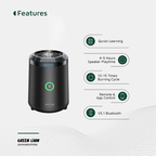 Green Lion Mini Bakhour Pro With Quran Speaker - Black