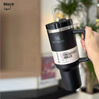 Vacuum Insulated Tumbler with Lid and Straw for Water, Iced Tea or Coffee, Smoothie black