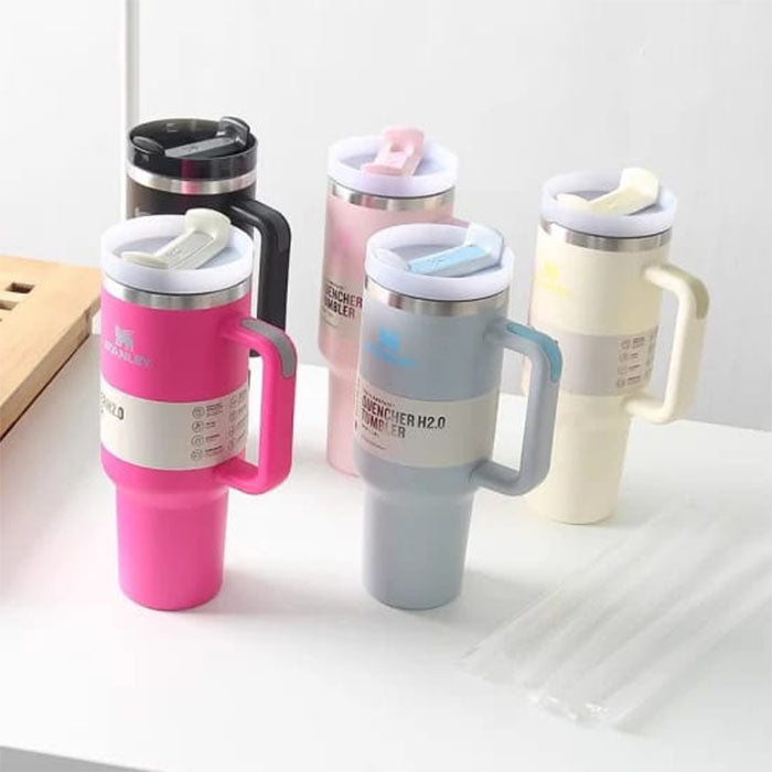 Vacuum Insulated Tumbler with Lid and Straw for Water, Iced Tea or Coffee, Smoothie colors