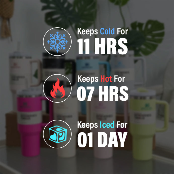 Vacuum Insulated Tumbler with Lid and Straw for Water, Iced Tea or Coffee, Smoothie keeps iced for 1 day