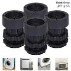 Vibration Isolation Damper Shock Pad Adjustable Feet for Washing Machine Dark grey
