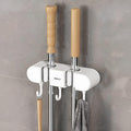 Wall- Mounted Mop Clip Hook Punch-Free Mop Rack Storage Broomstick Brush Mount Organizer durable Qatar
