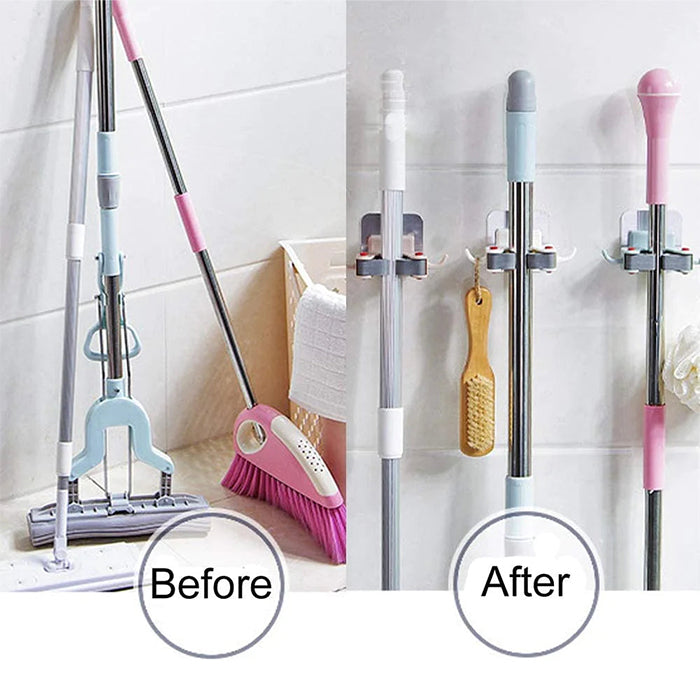 Light Weight Wall Mount Mop Holder For Mop Broom For Bathroom keep clean