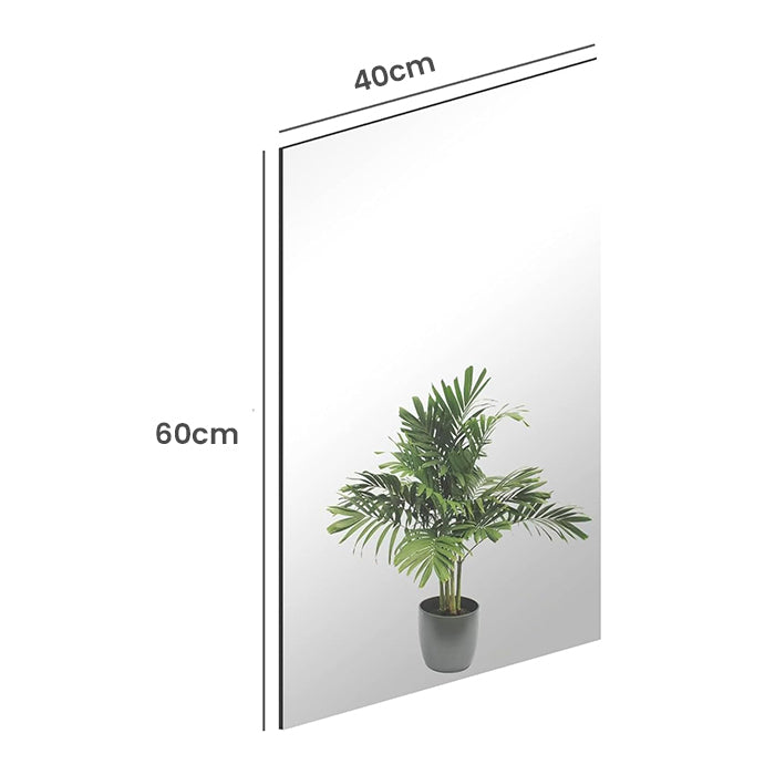 Wall Mirror Tile Self Adhesive Glass Mirror Frameless High Clear Mirror Tile Dimensions