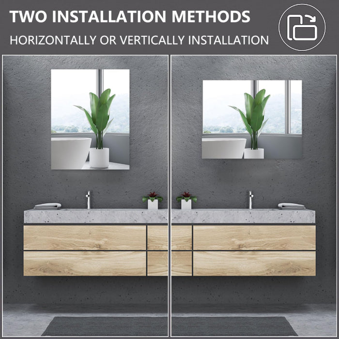 Wall Mirror Tile Self Adhesive Glass Mirror Frameless High Clear Mirror Tile Ultra Flexibility Easy DIY Installation