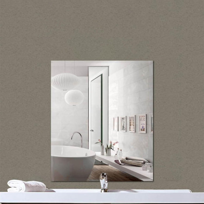 Wall Mirror Tile Self Adhesive Glass Mirror Frameless High Clear Mirror Tile durable