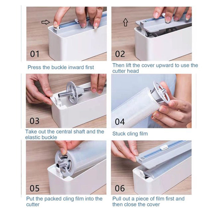 Wall Mount Instant Plastic Wrap Dispenser with Slide Cutter installing