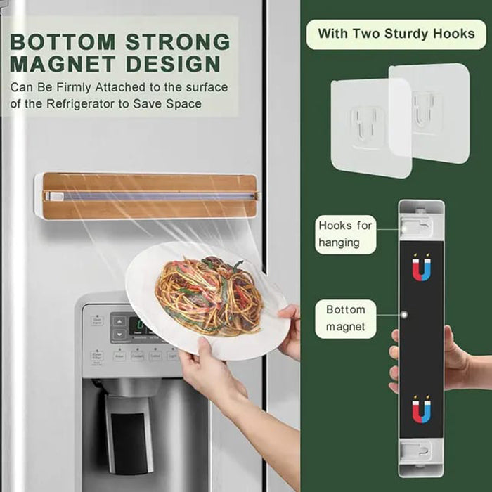 Plastic wrap dispenser with slide cutter cheap