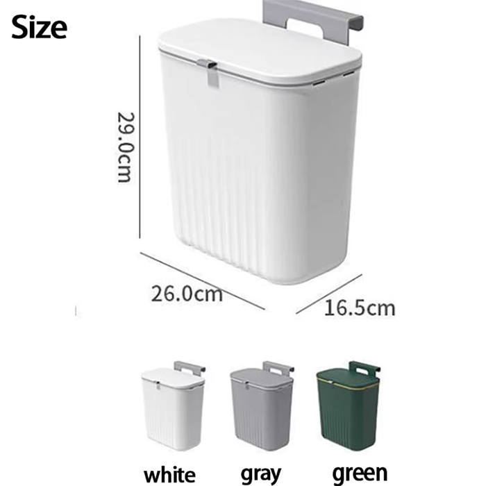 Wall mounted trash can cabinet with lid, space-saving trash bin and waste bin for kitchen trash can storage