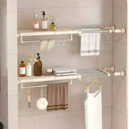 Wardrobe Layered Partition Cabinet Adjustable Telescopic Closet Shelf Durable