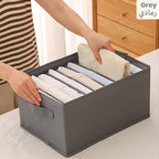 Wardrobe Storage Organizer, Versatile Foldable Storage Box for Clothes grey