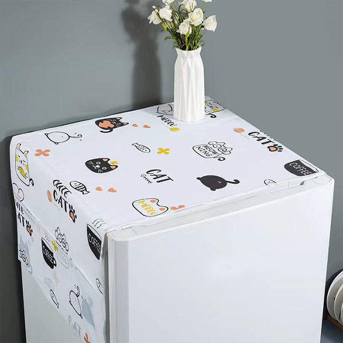 Waterproof Dust Proof Printed Fridge Top Cover with Storage Bag