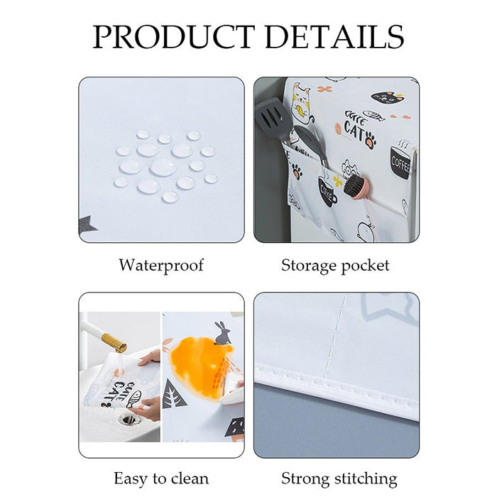 Waterproof Dust Proof Printed Fridge Top Cover with Storage Bag Product details