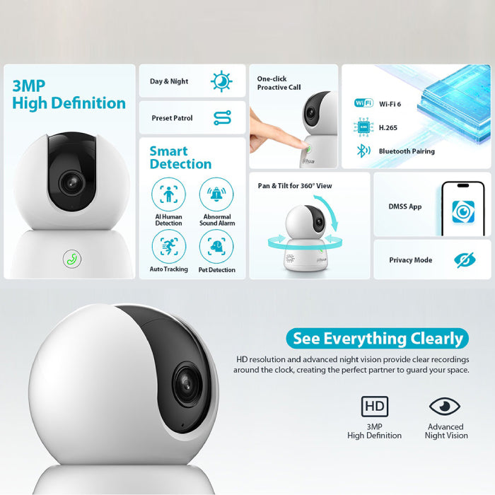 Wifi cctv indoor network camera offering reliable surveillance service by Homesouq Qatar