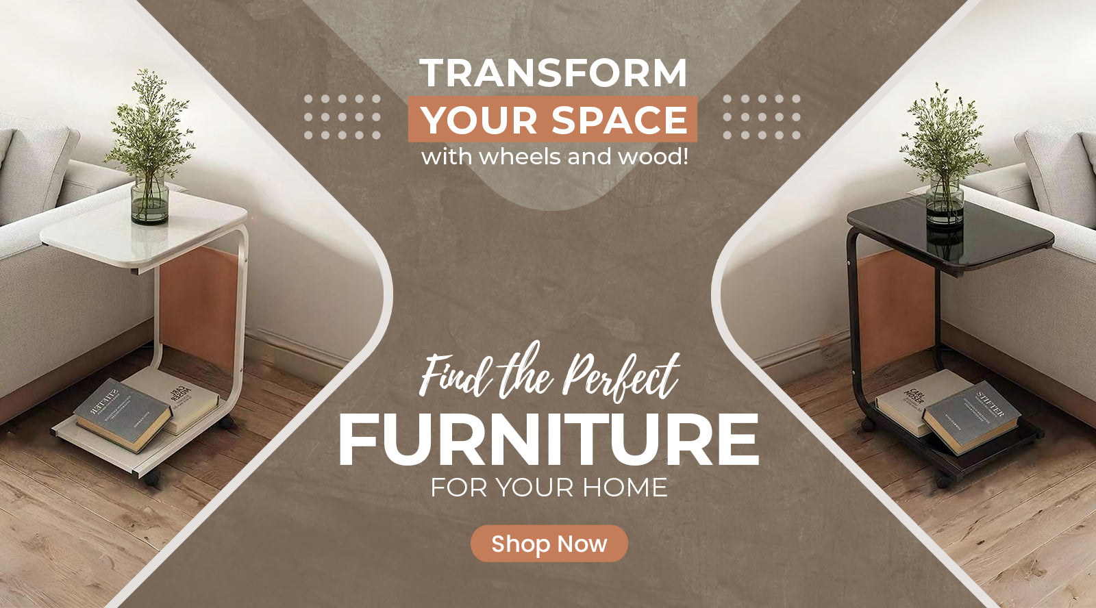 Wood Cart Coffee Table With Wheel Base – Homesouq Online Shopping- Mobile Slider