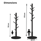 Coat Rack Free Standing, Wooden Hall Tree Coat Hat Tree Coat Hanger Holder dimensions Qatar
