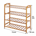 Wooden Shoe Rack 4 Shelves Organizer Shelf Camping Portable Shelves Shoe Rack Dimensions