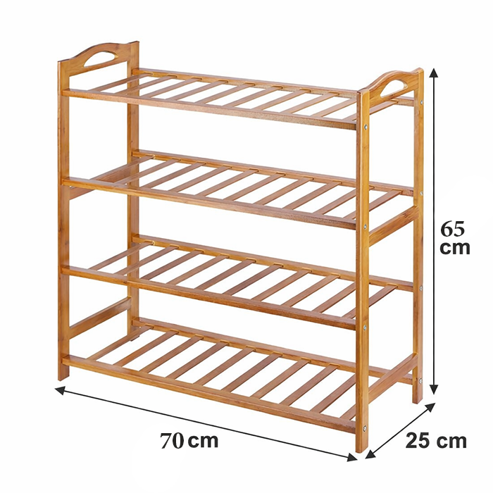 Wooden Shoe Rack 4 Shelves Organizer Shelf Camping Portable Shelves Shoe Rack Dimensions