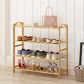 Wooden Shoe Rack 4 Shelves Organizer Shelf Camping Portable Shelves Shoe Rack Large Capacity