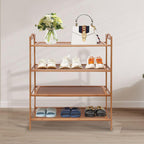 Wooden Shoe Rack 4 Shelves Organizer Shelf Camping Portable Shelves Shoe Rack durable