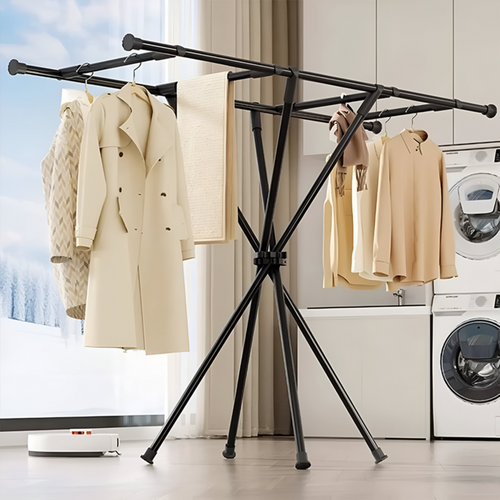 X-Shaped Folding Clothes Drying Rack