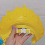 Baby Shower Cap,Baby Shampoo Shower Bath Soft Cap For Kids Adjustable Silicone Crown 