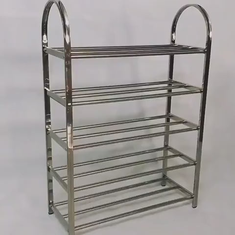 Premium 4-Layer Stylish Quick Assembly Stainless Steel Shoe Organizer For Hallway 