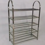 Premium 4-Layer Stylish Quick Assembly Stainless Steel Shoe Organizer For Hallway 