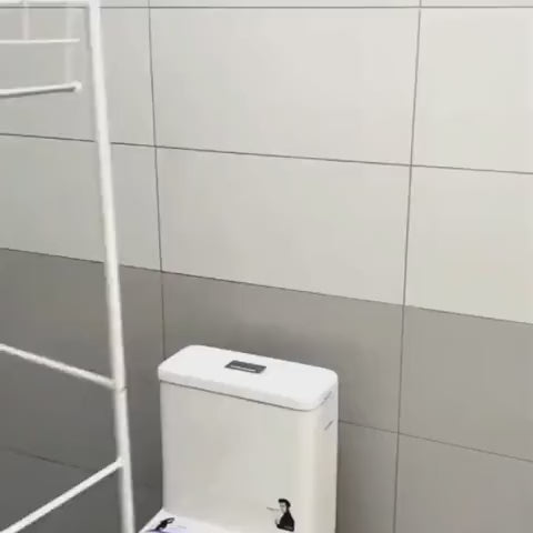 Sturdy Durable 3 Shelf Metal White Toilet Rack For Bathroom Organization With Hooks