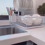 Dish Drying Rack, Countertop Dish Storage Holder, Dish Organizer For Kitchen